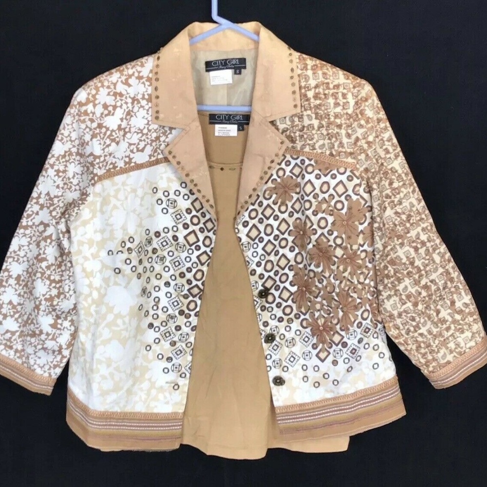 City Girl Nancy Bolen 2 PC Blazer Jacket & Shirt